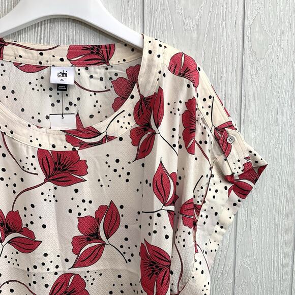 CAbi Boxy Top Whimsy Print Pink Floral XL NWT - Picture 5 of 8